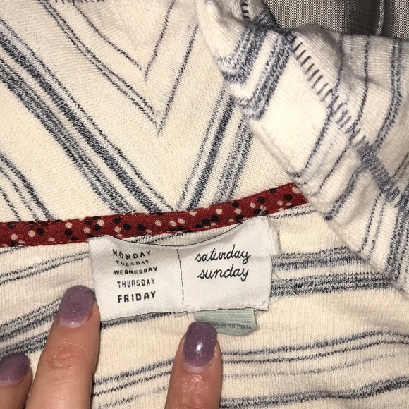 {anthropologie} striped sweatshirt cardigan - Picture 5 of 6